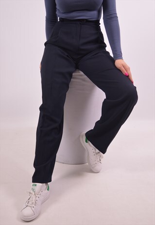 VINTAGE MAXMARA HIGH WAIST TROUSERS NAVY BLUE