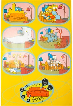 Original Vintage THE SIMPSONS 1998 NUCLEAR Family Poster