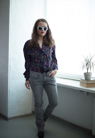 VINTAGE 90'S GREY FLARE JEANS