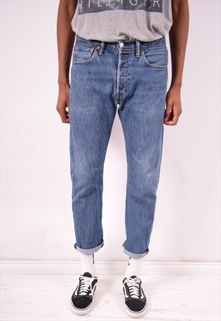 LEVI'S MENS VINTAGE JEANS W32 L29 BLUE 90S