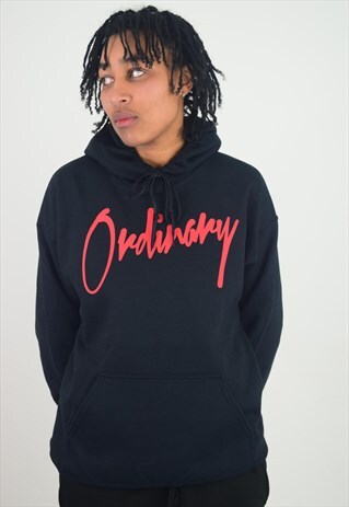 CLASSIC ORDINARY BLACK AND RED HOODIE
