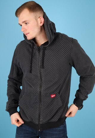 VINTAGE VANS HOODIE IN BLACK NH76