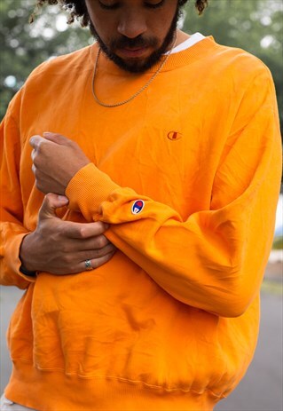 VINTAGE 90'S CHAMPION SWEATSHIRT IN A PENG SUNNY ORANGE