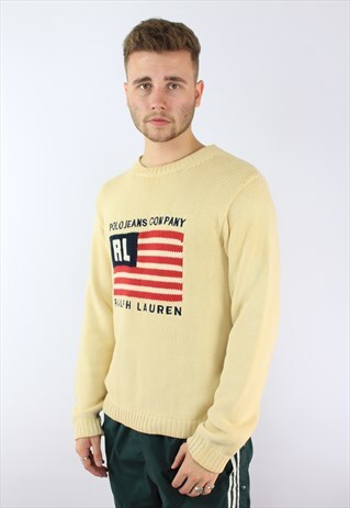 RALPH LAUREN POLO JEANS FLAG KNITTED JUMPER