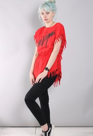 VINTAGE LAS VEGAS CUT UP T-SHIRT TOP