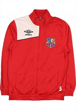 Vintage 90's Umbro Fleece Retro Zip Up Red,