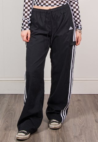 ADIDAS VINTAGE 90'S BLACK TRACKSUIT BOTTOMS