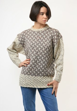 VINTAGE FUNK PULLOVER WOMEN AUTUMN BOHO SWEATER 3818