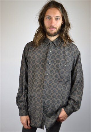 VINTAGE 90'S PATTERNED SILK SHIRT