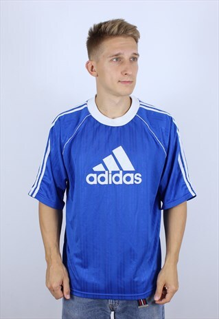 VINTAGE ADIDAS ORIGINALS MENS BIG LOGO T-SHIRT TOP