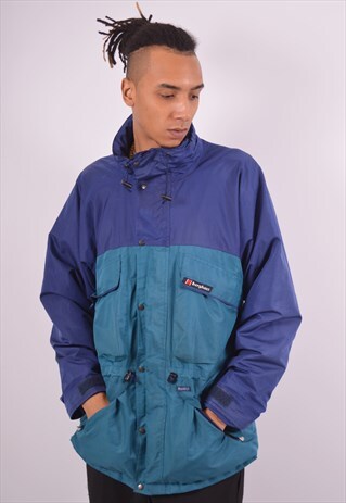 VINTAGE BERGHAUS RAIN JACKET BLUE