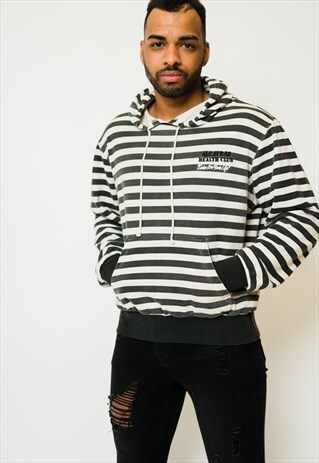 VINTAGE ALCATRAZ STRIPE HOODIE