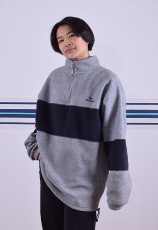 GREY AND NAVY GOLA FLEECE