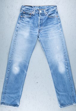 90s Levis 501 Faded Blue Jeans - B2241