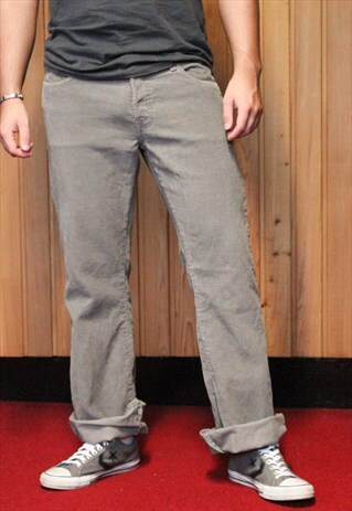 VINTAGE 1990S GREY LEVI'S CORD JEANS