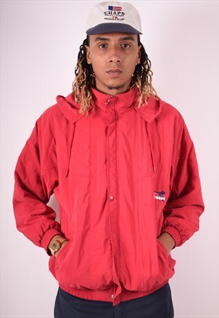 DIADORA MENS VINTAGE JACKET LARGE PINK 90S