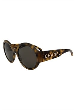 Chanel Sunglasses Round Oversized Brown Tortoiseshell 5410