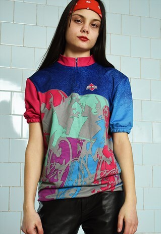 VINTAGE Y2K TEAM MONOGRAM & LOGO PRINT SPORTS T-SHIRT TOP TE
