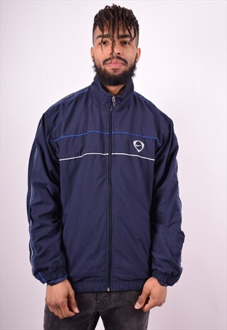 NIKE MENS VINTAGE TRACKSUIT TOP JACKET LARGE BLUE 90'S