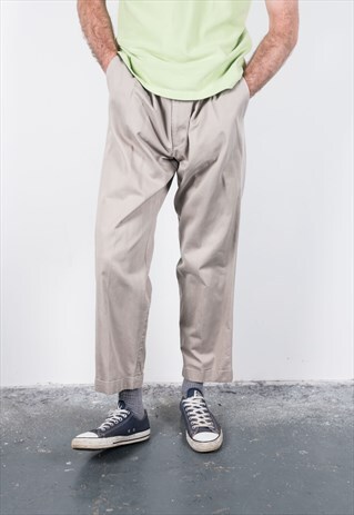 VINTAGE 1980S DOCKERS BEIGE TROUSERS