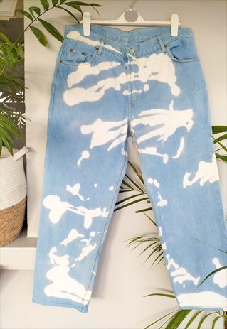 VINTAGE 501 SEA BLUE TIE DYE LEVI JEANS