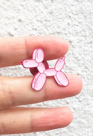 PINK BALLOON DOG PIN