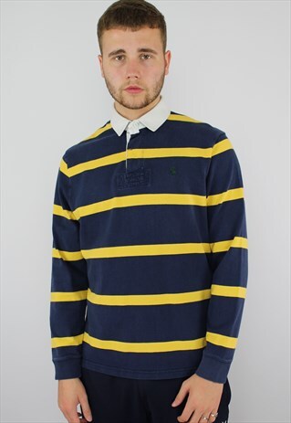 RALPH LAUREN STRIPED LS RUGBY POLO SHIRT