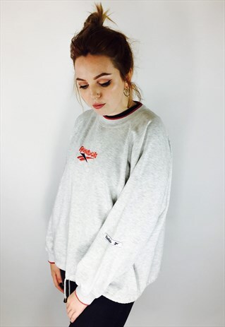 REEBOK CLASSIC SWEATSHIRT SOFT PINK EMBROIDERED