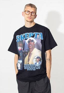 Skepta Unisex Printed T-Shirt in Black