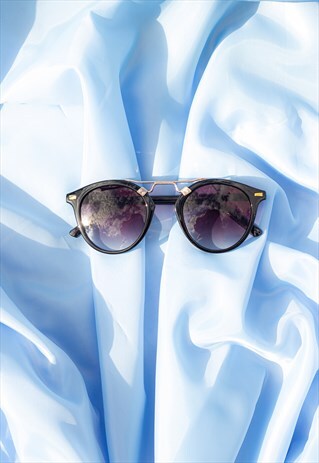 CLASSIC ACETATE AVIATORS WITH METAL TOP BAR DETAIL