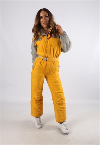VINTAGE QUECHUA FULL SKI SUIT SNOW SPORTS UK 6 - 8 (J2F)