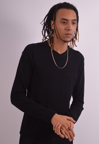 VINTAGE ARMANI JEANS JUMPER SWEATER BLACK