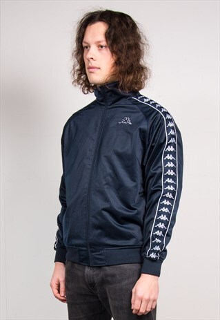 90'S VINTAGE KAPPA NAVY BLUE TRACKSUIT JACKET