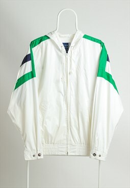 Vintage Bjorn Borg Sports White Shell Hoodie Jacket