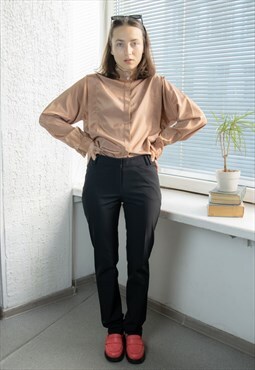 Vintage 90's Black Straight Classic Trousers
