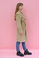 CARAMEL SUEDE COAT TRENCH STYLE