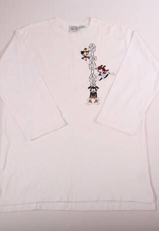 90S USA RARE ANIMANIACS BY WARNER BROS. 3/4 SLEEVE T-SHIRT