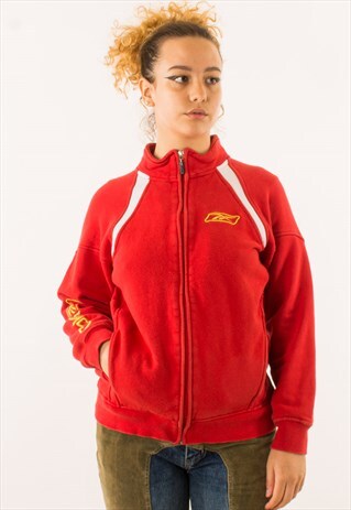VINTAGE 90S RED REEBOK FULL ZIP SWEATSHIRT