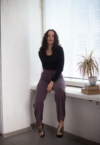 VINTAGE 90'S PURPLE STRAIGHT TROUSERS