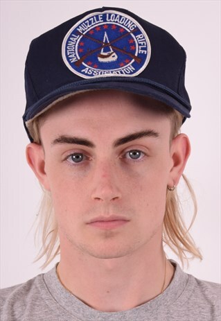 MENS VINTAGE CAP ONE SIZE NAVY BLUE 90S