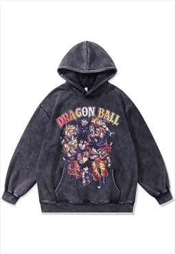 Dagon ball hoodie vintage wash pullover Japanese jumper grey