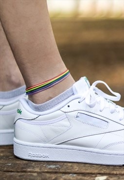Pride anklet for men ankle bracelet rainbow flag colors LGBT