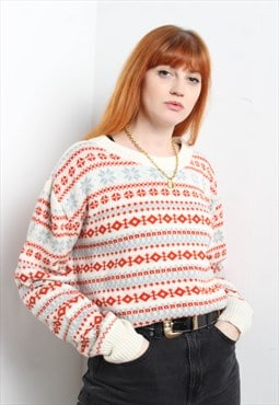 Vintage Abstract Crazy Patterned Jazzy Jumper Multi