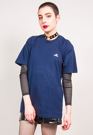 ADIDAS VINTAGE 90'S NAVY BLUE SHORT SLEEVE T-SHIRT