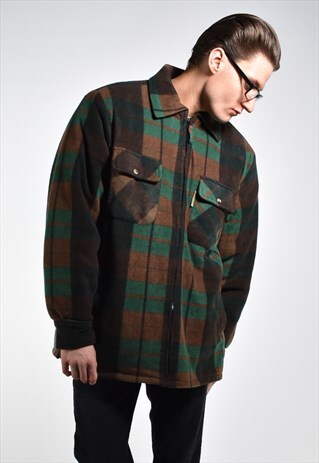 VINTAGE LUMBERJACK SHERPA FLEECE JACKET