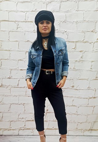 VINTAGE 90'S WRANGLER BLUE DENIM JACKET FESTIVAL