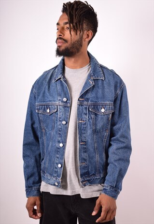 MENS VINTAGE DENIM JACKET MEDIUM BLUE 90S