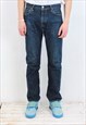 501 Vtg Mens W34 L34 Classic Straight Jeans Denim Pants Blue