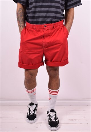 RALPH LAUREN MENS VINTAGE DENIM SHORTS W36 RED 90'S