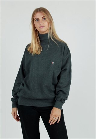 90S CHAMPION SMALL LOGO TURTLE NECK SWEATSHIRT